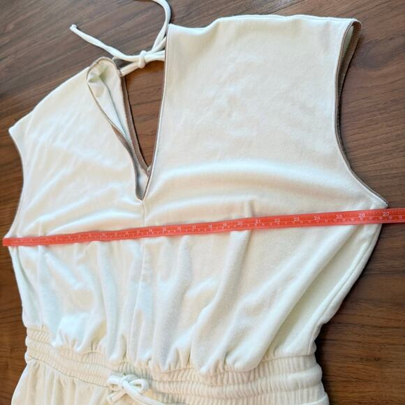 Summersalt Size 2X Terry Romper Shorts Swim Coverup Cream Tan - Picture 7 of 11
